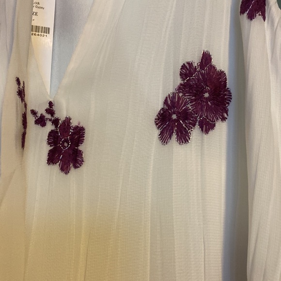 White House black market purple flower flowy dress - Picture 2 of 6